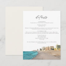 ATLANTIC CITY Watercolor Beach Skyline - Detailkar