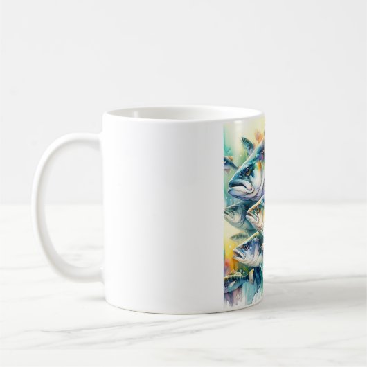 Atlantic Cod 030624AREF108 - Watercolor Kaffeetasse (Links)