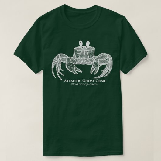 Atlantic Ghost Crab mit Namen Tierdesign auf kh T-Shirt (Design vorne)