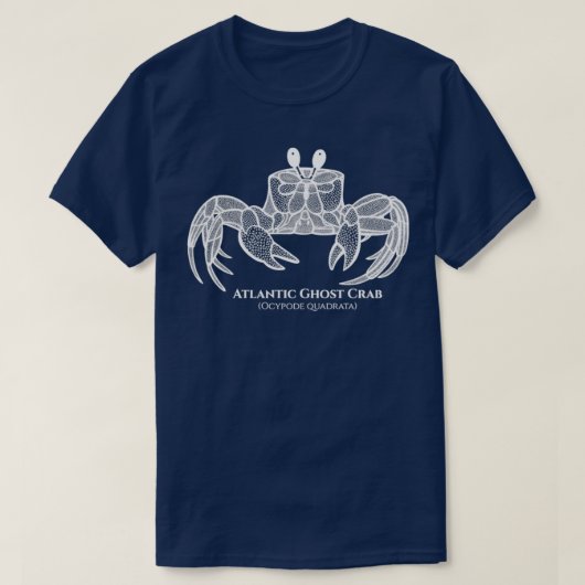 Atlantic Ghost Crab with Names animal design on bl T-Shirt (Design vorne)