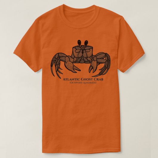 Atlantic Ghost Crab with Names animal design on re T-Shirt (Design vorne)