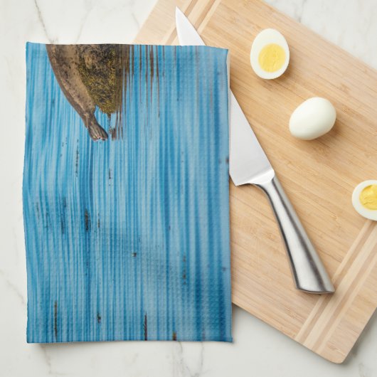 Atlantic Harbor Seal Geschirrtuch (Viertel Falte)