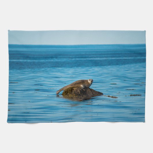Atlantic Harbor Seal Geschirrtuch (Horizontal)