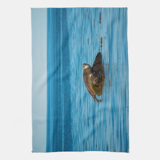 Atlantic Harbor Seal Geschirrtuch (Vertikal)