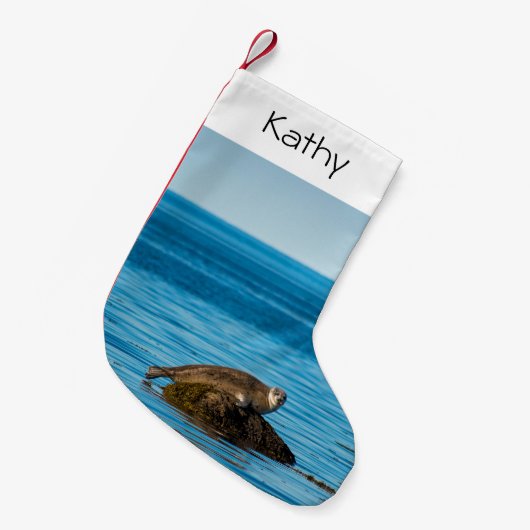 Atlantic Harbor Seal Kleiner Weihnachtsstrumpf (Vorderansicht (hängend))