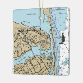 Atlantic Highlands NJ Chart Keramikornament (Links)