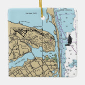 Atlantic Highlands NJ Chart Keramikornament (Vorderseite)