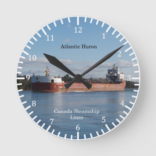Atlantic Huron clock Runde Wanduhr (Vorderseite)