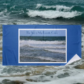 Atlantic Ocean Customizable Blue Beach Handtuch