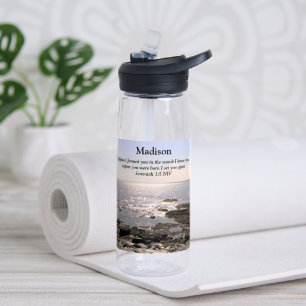 Atlantic Ocean Foto Gott wusste, dass du Bibelvers Trinkflasche