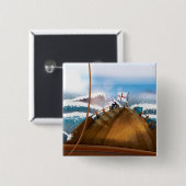 Atlantic Ocean Storm Ship Button (Vorne & Hinten)