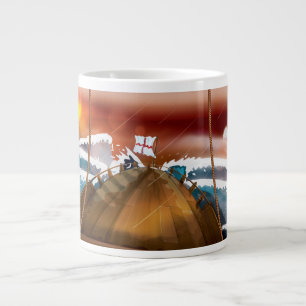 Atlantic Ocean Storm Ship Jumbo-Tasse