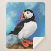 Atlantic Puffin Bird - Clown Beak - Malerei Sherpadecke (Vorderseite)