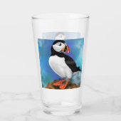 Atlantic Puffin Bird Glasmalerei Glas (Rückseite)