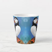 Atlantic Puffin Bird Latte Tasse - Malerei (Vorderseite)