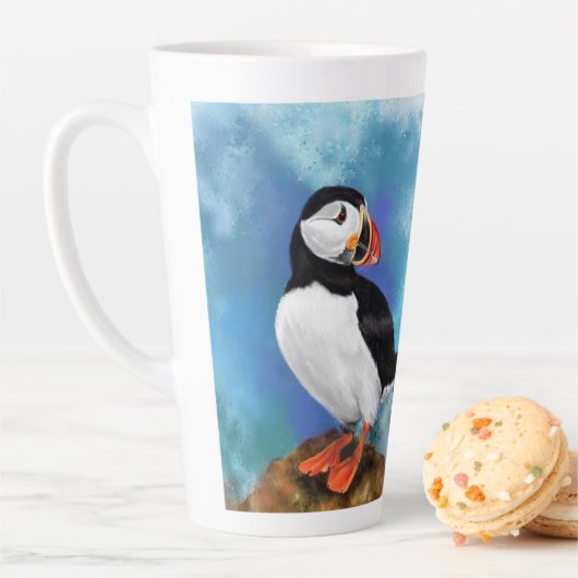 Atlantic Puffin Bird Latte Tasse - Malerei (Beispiel)