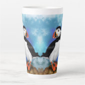 Atlantic Puffin Bird Latte Tasse - Malerei (Vorderseite)