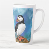 Atlantic Puffin Bird Latte Tasse - Malerei (Rechts)