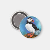 Atlantic Puffin Bird Magnet - Malerei (Vorderseite/Rückseite)