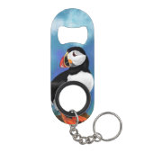 Atlantic Puffin Bird Schlüsselanhänger Bottle Open Mini Flaschenöffner (Rückseite)