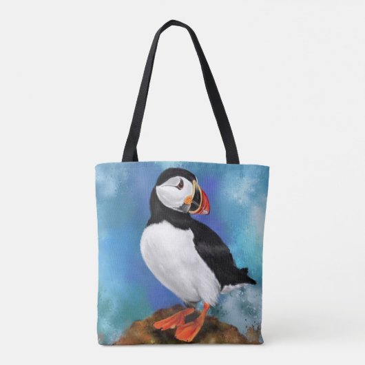 Atlantic Puffin Bird Tote Bag Tasche (Rückseite)