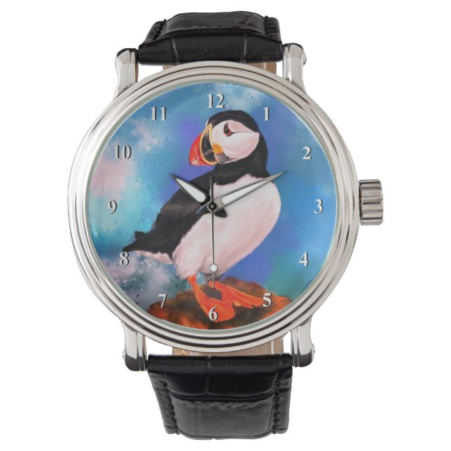 Atlantic Puffin Bird Watch Gift Armbanduhr (Vorderseite)