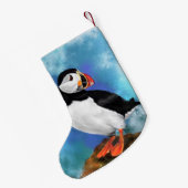Atlantic Puffin Bird - Weihnachtsfeiertag - Malere Kleiner Weihnachtsstrumpf (Rückseite (Hängend))