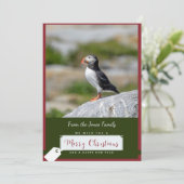Atlantic Puffin Christmas Card Feiertagskarte (Stehend Vorderseite)