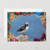 Atlantic Puffin Christmas Card Feiertagspostkarte (Vorne/Hinten)