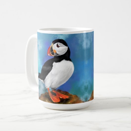 Atlantic Puffin Coffee Tasse Gift (Vorderseite Links)
