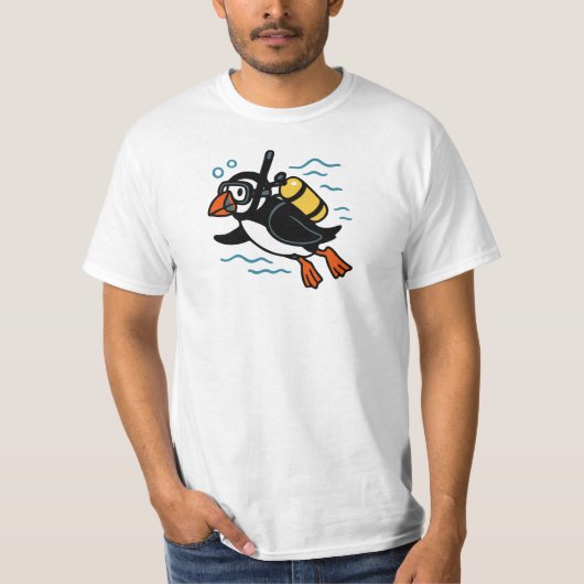 Atlantic Puffin Diving T-Shirt (Vorderseite)