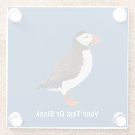 Atlantic Puffin Glasuntersetzer (Rückseite)