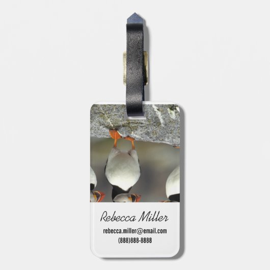 Atlantic Puffin Group Gepäckanhänger (Rückseite vertikal)