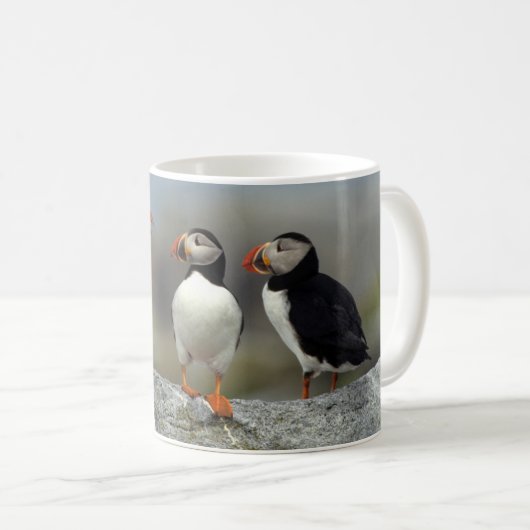 Atlantic Puffin Group Kaffeetasse (VorderseiteRechts)