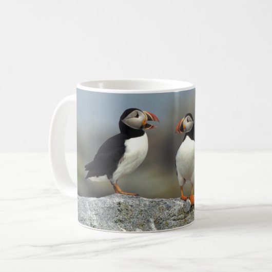 Atlantic Puffin Group Kaffeetasse (Vorderseite Links)
