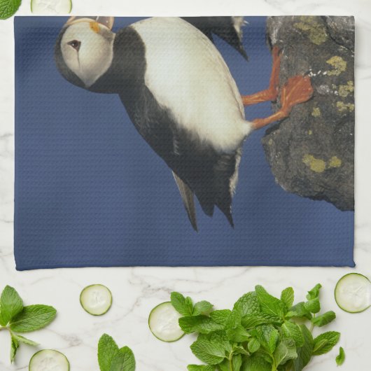 Atlantic Puffin Handtuch (Gefaltet)