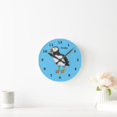 Atlantic puffin illustration runde wanduhr (Zuhause)