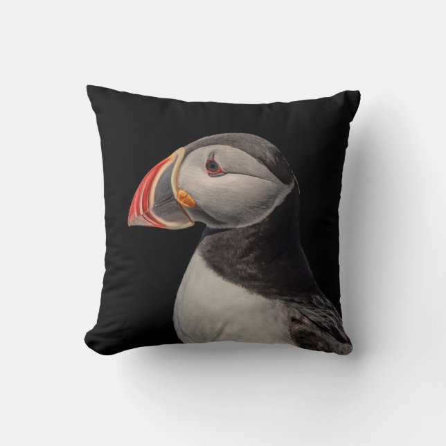Atlantic Puffin in Machias, Maine Kissen (Vorderseite)