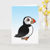 Atlantic Puffin Karte (Gelbe Blume)