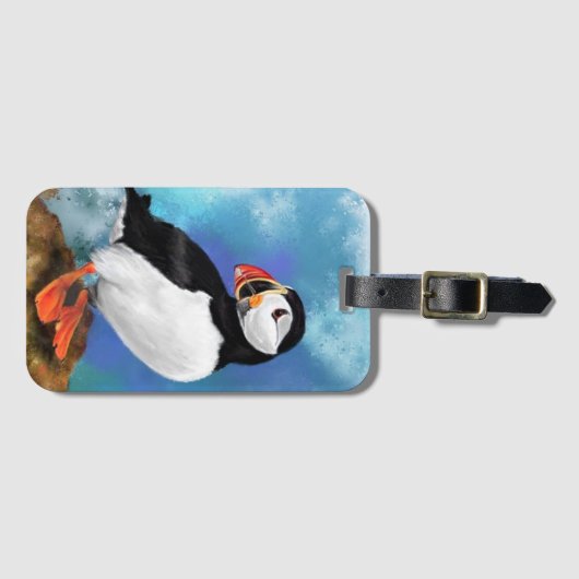 Atlantic Puffin Luggage Tag Gepäckanhänger (Vorderseite (Horizontal))