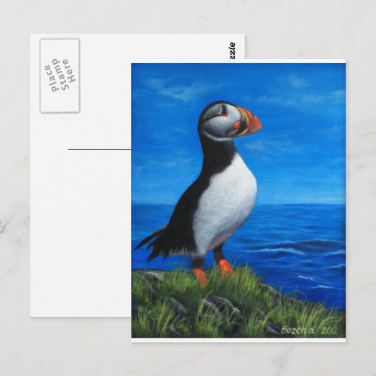 Atlantic Puffin Postkarte (Vorne/Hinten)