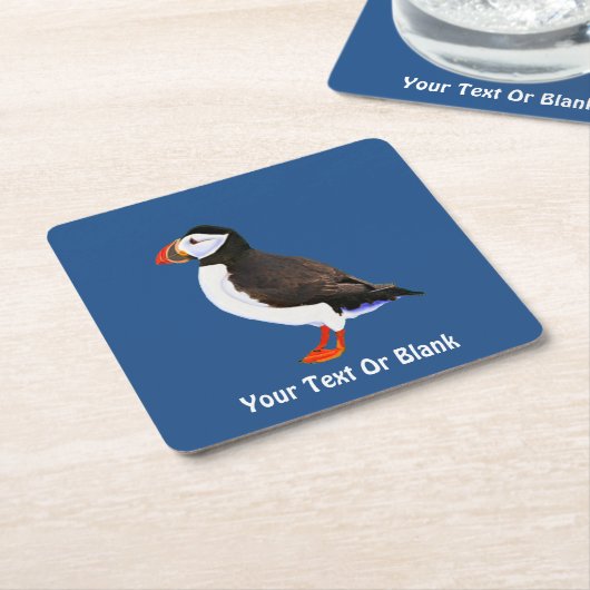 Atlantic Puffin Rechteckiger Pappuntersetzer (angewinkelt)