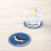 Atlantic Puffin Runder Pappuntersetzer (Vor Ort)