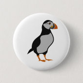 Atlantic Puffin Stehend Button (Vorderseite)
