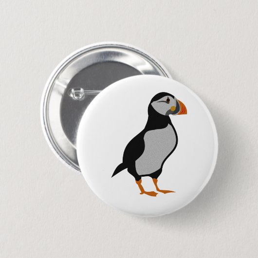 Atlantic Puffin Stehend Button (Vorne & Hinten)
