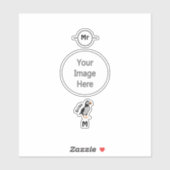 Atlantic Puffin Stehend die Viel Glück Birdie Aufkleber (Blatt)