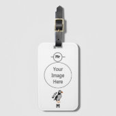 Atlantic Puffin Stehend die Viel Glück Birdie Gepäckanhänger (Vorderseite Vertikal)