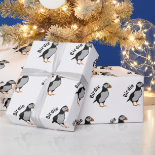 Atlantic Puffin Stehend die Viel Glück Birdie Geschenkpapier