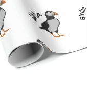 Atlantic Puffin Stehend die Viel Glück Birdie Geschenkpapier (Rolleneckpunkt)