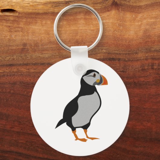 Atlantic Puffin Stehend Schlüsselanhänger (Vorderseite)